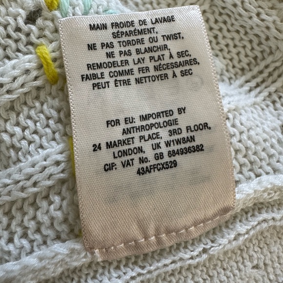 Anthropologie Moth Lazuli Dusted Cardigan Embroidered & Beaded - Picture 10 of 11